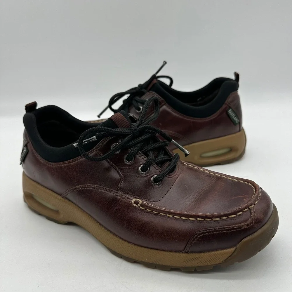 Eastland 3979 Mens Size 8M Burgundy‎ Leather Moc Toe Oxford Air Cushion Shoes